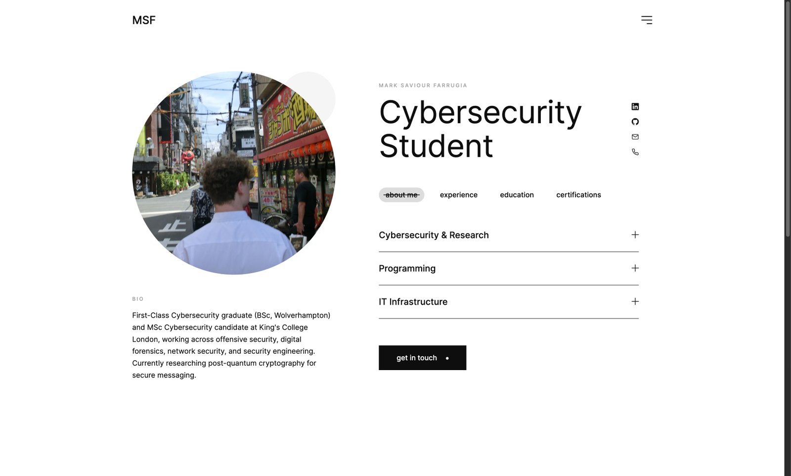 marksaviour.io &mdash; Personal Portfolio
